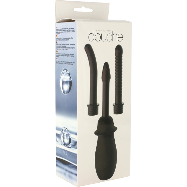 SevenCreations: Anal Douche Kit, svart Svart