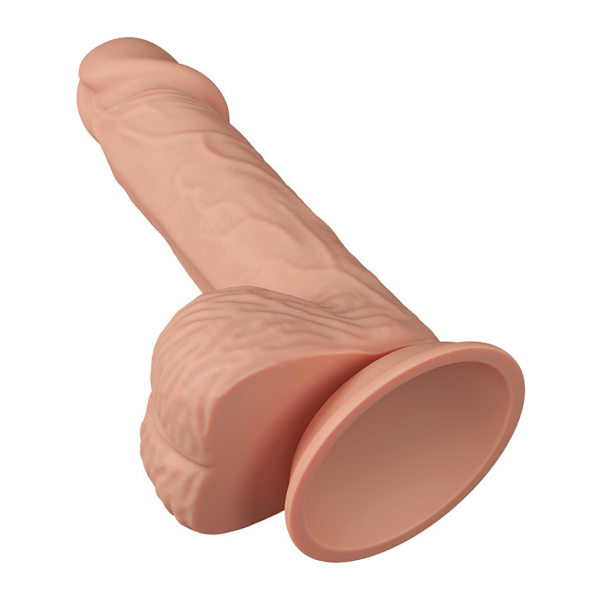 Beautiful Catoblepas: Glide & Slide-Skin Dildo, 21 cm Ljus hudfärg