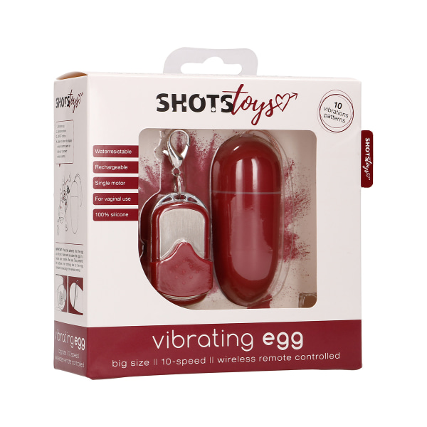 Shots Toys: Wireless Vibrating Egg, large Röd