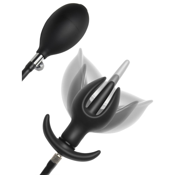 XR Master Series: Ass Bound, Inflatable Silicone Anal Plug Svart