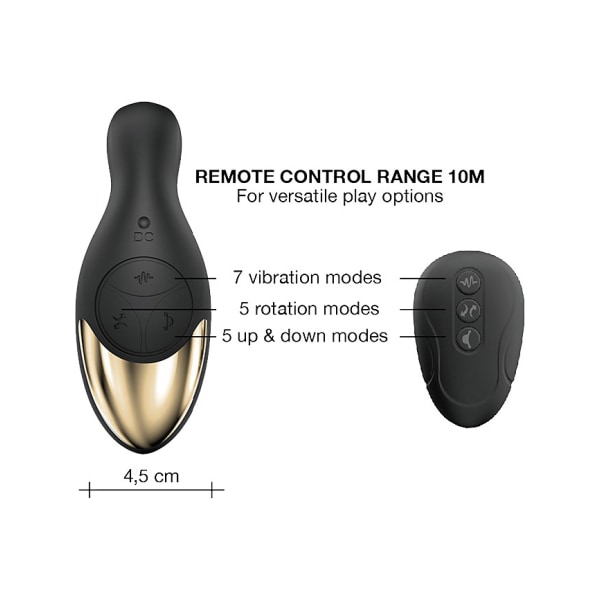 Marc Dorcel: Multi P-Joy, Remote Prostate Massager Svart