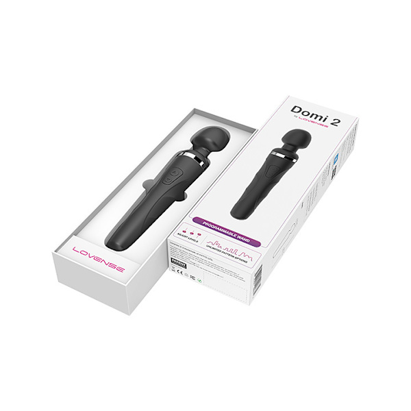 Lovense: Domi 2, Bluetooth Mini Wand Svart