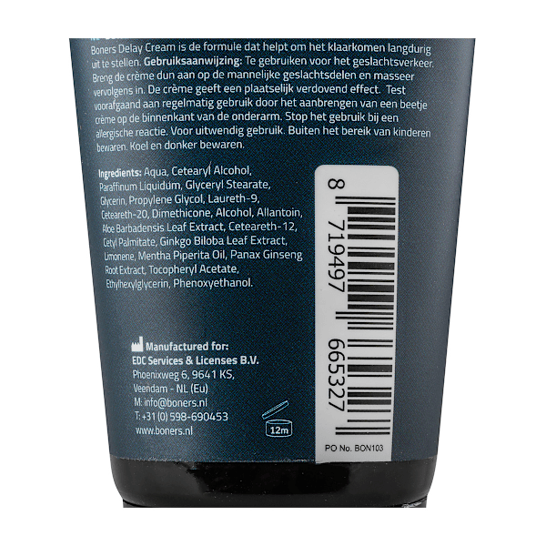 Boners: Delay Cream, Last Longer, 100 ml Vit