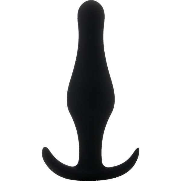 Shots Toys: Butt Plug with Handle, medium, black Svart
