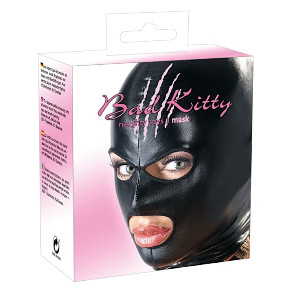 Bad Kitty: Head Mask, Eyes & Mouth Svart