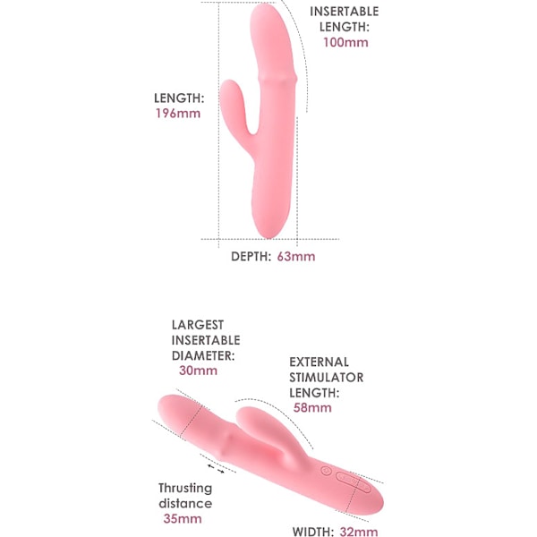 Svakom: Mora Neo, Interactive Rabbit Vibrator with Thrusting ... Rosa