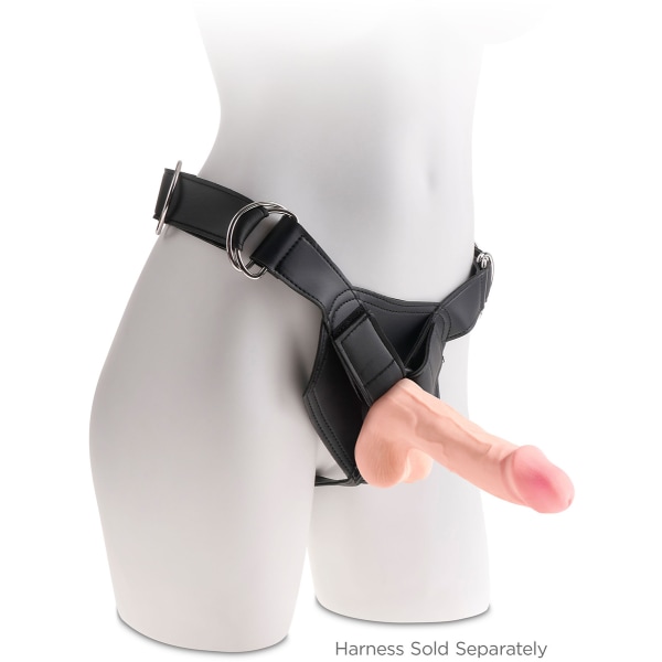 Pipedream: King Cock, Triple Density Cock with Balls Ljus hudfärg 7,5 tum