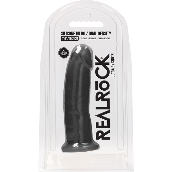 RealRock Ultra: Silicone Dildo / Dual Density Svart