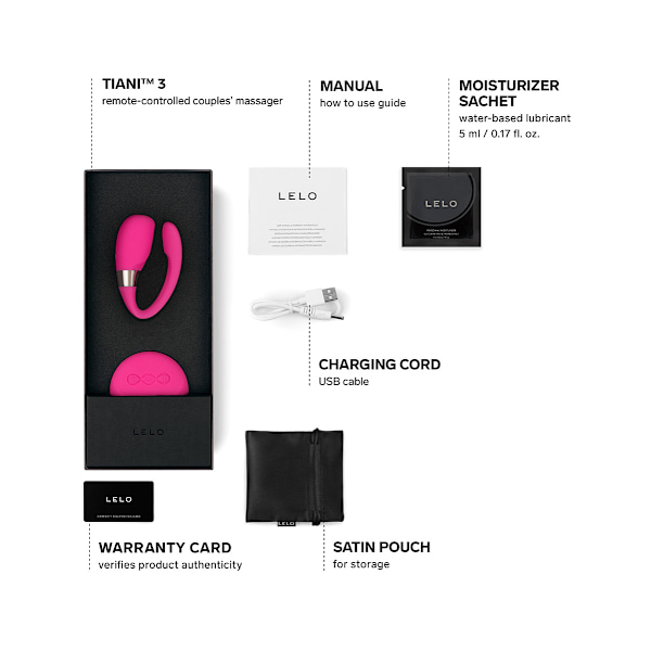 LELO: Tiani 3, Remote Couples Massager Rosa