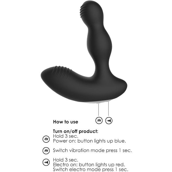 ElectroShock: Remote Prostate Massager, Vibrating & E-Stimula... Svart