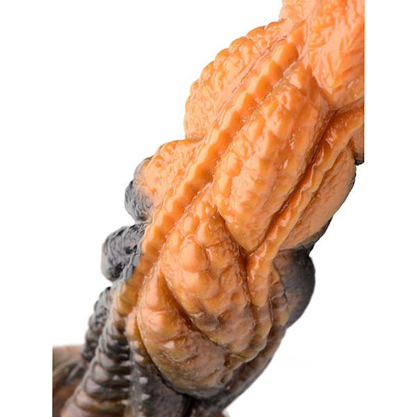 Creature Cocks: Ravager, Rippled Tentacle Silicone Dildo Brun, Orange, Svart