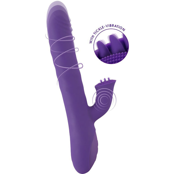 Sweet Smile: Thrusting & Rotating Pearl Vibrator Lila