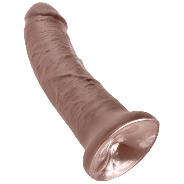 King Cock: Realistic Dildo, 20 cm, mörk Mörk hudfärg