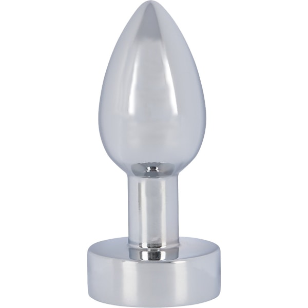 Anos: Heavy Metal Buttplug med vibration Silver