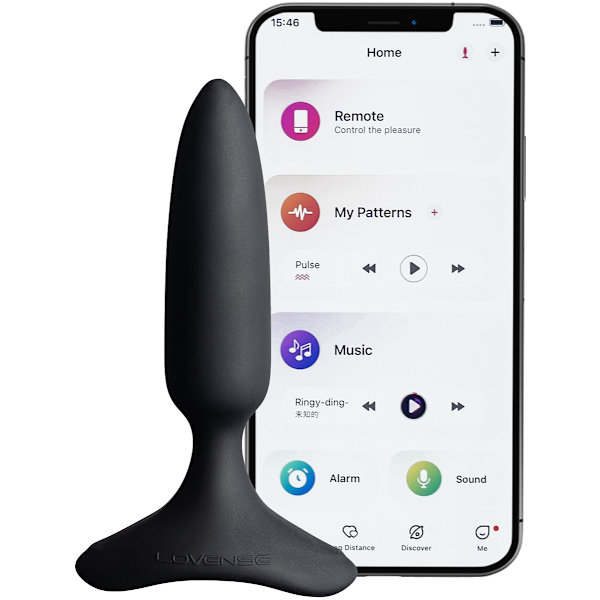 Lovense: Hush 2, Bluetooth Butt Plug Svart