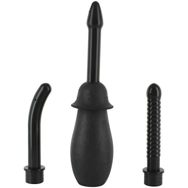 SevenCreations: Anal Douche Kit, svart Svart