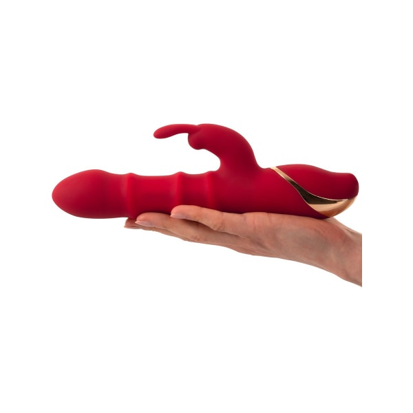 You2Toys: Rabbit Vibrator with 3 Moving Rings Röd