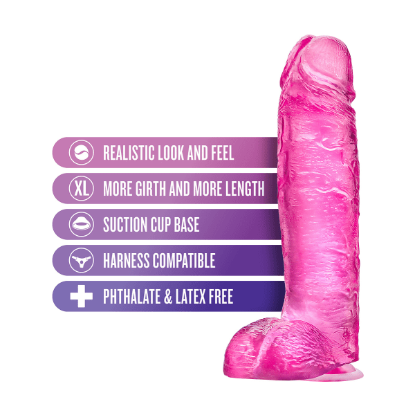 B Yours Plus: Big n' Bulky Dildo, 27 cm, vaaleanpunainen Rosa