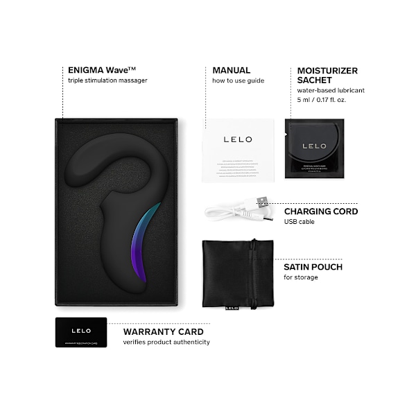 LELO: Enigma Wave, Trippelstimulerande Vibrator Svart