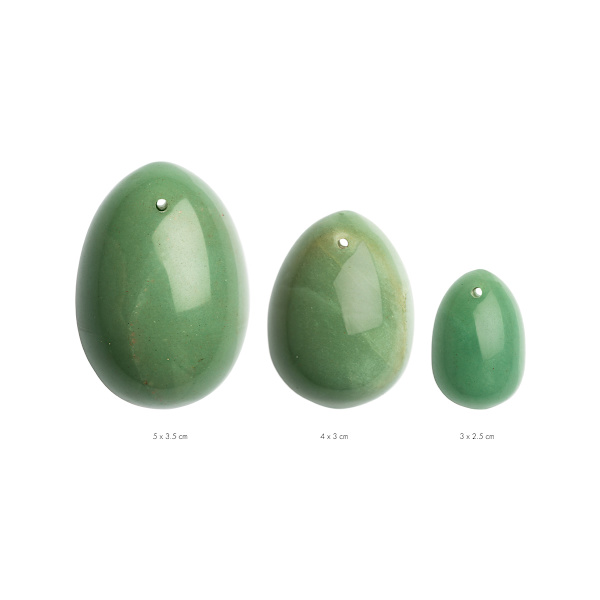 La Gemmes: Yoni Egg Set, Jade (S-M-L) Grön