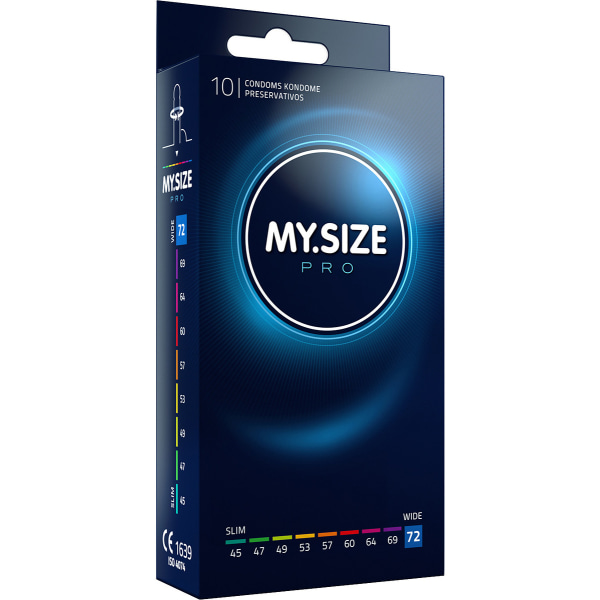 My.Size Pro: Kondomer 72mm, 10-pack Transparent