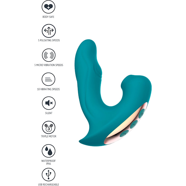 Xocoon: Eternal Love, Pulse Vibrator with Clitoral Stimulator Turkos