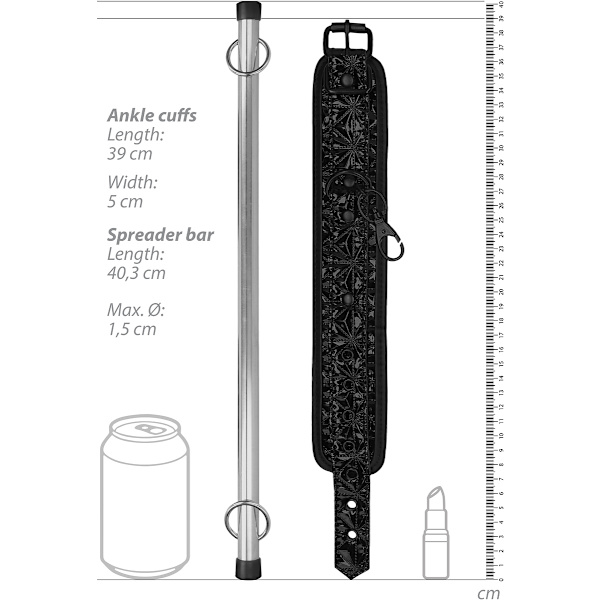 Ouch!: Luxury Spreader Bar, svart Silver, Svart