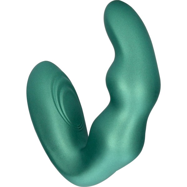 Ouch!: Bent Vibrating Prostate Massager with Remote Grön