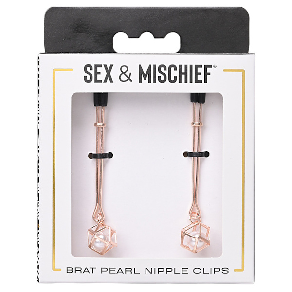 Sex & Mischief: Brat Pearl Nipple Clips Rosa