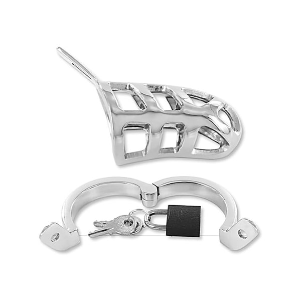 Triune: Brutal Chastity Cage, Stainless Steel, 45 mm Silver