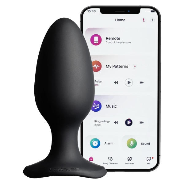 Lovense: Hush 2, Bluetooth Butt Plug Svart