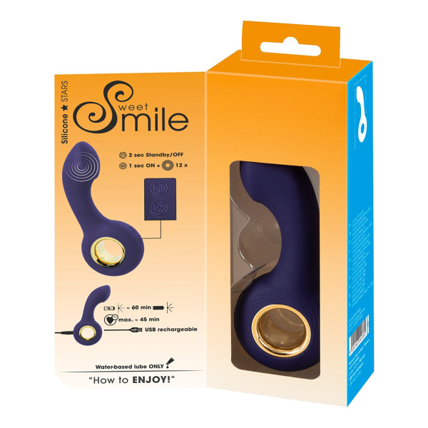 Sweet Smile: Vibrerende G & P-Spot Massager Blå