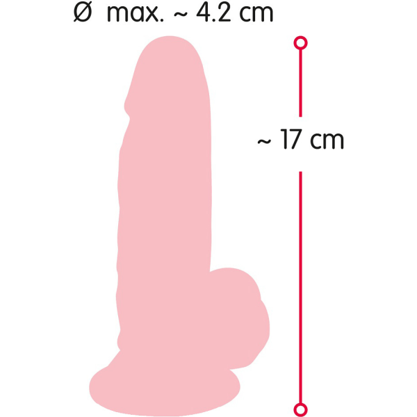 Nature Skin: Bendable Realistic Dildo, 17 cm Ljus hudfärg