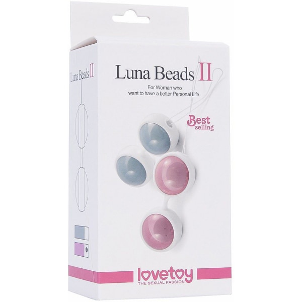LoveToy: Luna Beads II Rosa, Vit