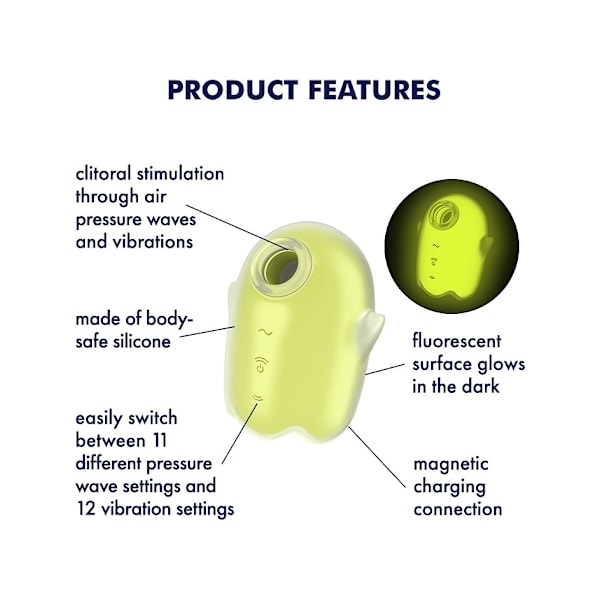 Satisfyer: Glowing Ghost, Double Air Pulse Vibrator Gul