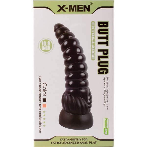 X-Men: Extra Large Butt Plug, 27 cm Svart