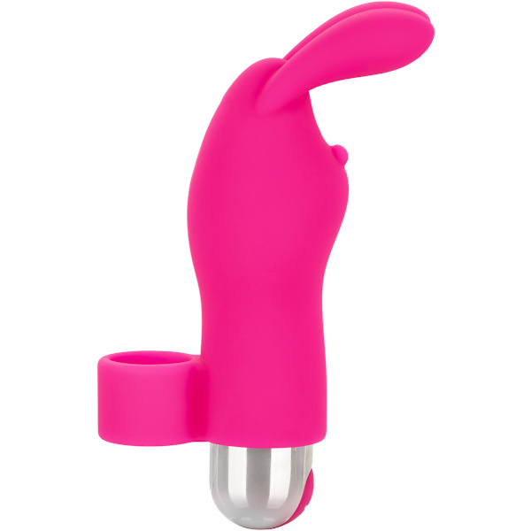 California Exotic: Intimate Play, Rechargeable Finger Bunny Rosa, Silver