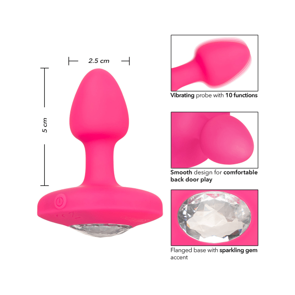 California Exotic: Cheeky Gems, Vibrating Probe, small Rosa