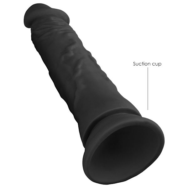 RealRock Skin: Realistic Dildo, 21.5 cm Svart