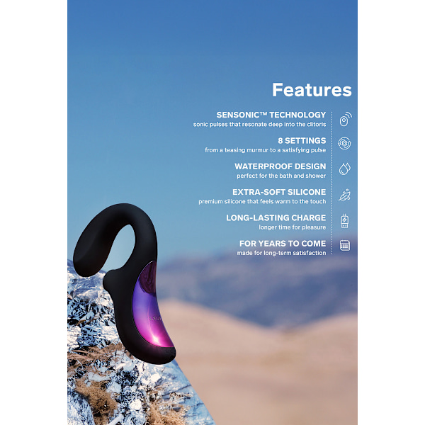 LELO: Enigma, Dual-Action Sonic Massager, svart Svart