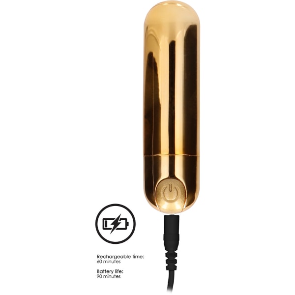 Shots Toys: Rechargeable Bullet, 10 Speed, gold Guld