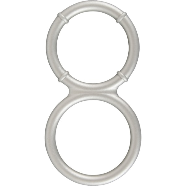 You2Toys: Metallic Silicone Cock and Ball Ring Silver