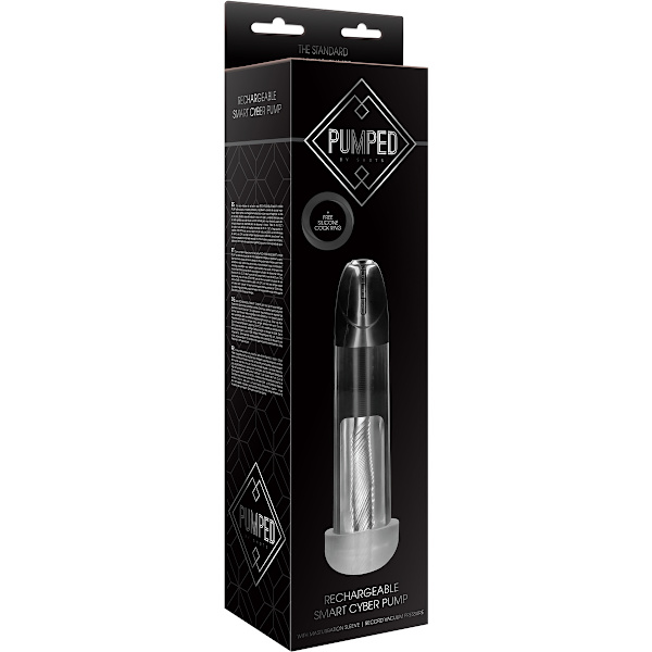 Pumped: Rechargeable Smart Cyber Pump with Masturbator Sleeve Transparent