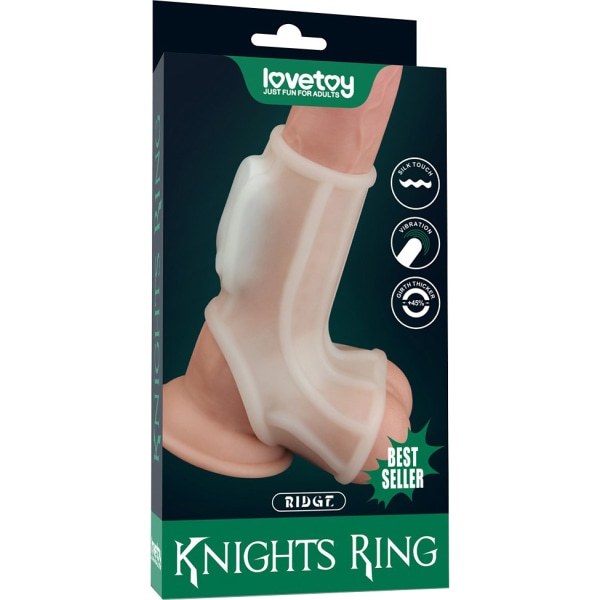 Lovetoy: Vibrating Knights Ring Sleeve, Ridge Vit