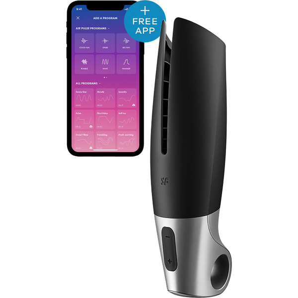 Satisfyer Connect: Power Masturbator Svart