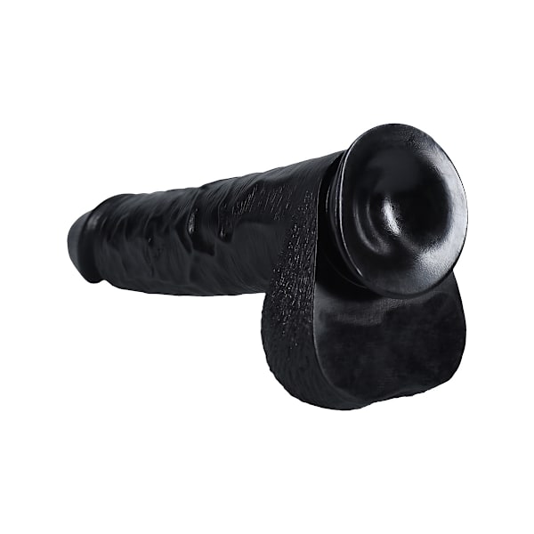 RealRock: Extra Long Realistic Dildo, 38 cm, svart Svart