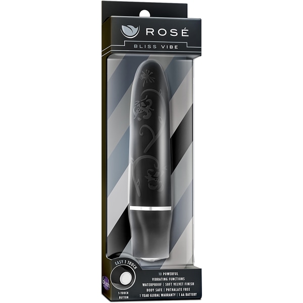 Rosé: Bliss Vibe Mini-vibrator, black Svart