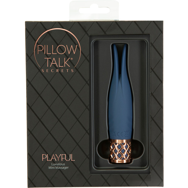 Pillow Talk Secrets: Playful, Clitoral Mini Vibrator Blå