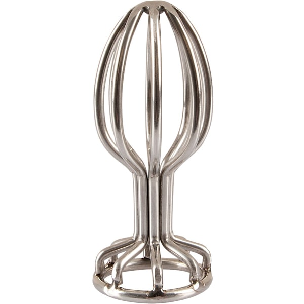 Anos: Metal Cage Butt Plug, 6.8 cm Silver