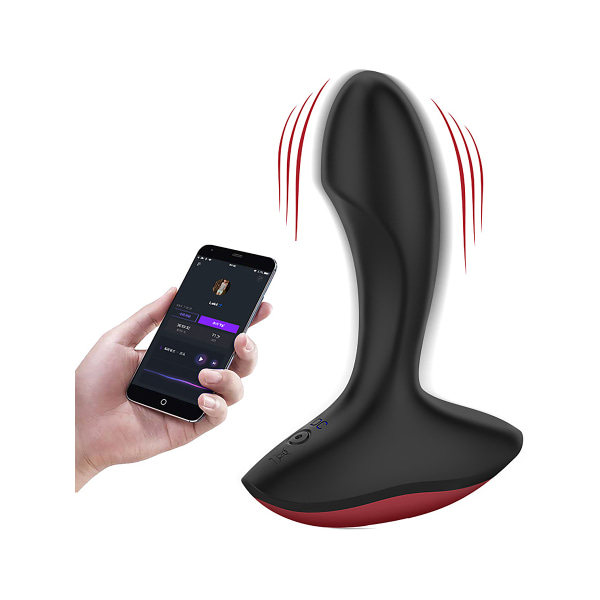 Magic Motion: Solstice, App-Controlled Prostate Vibrator Röd, Svart